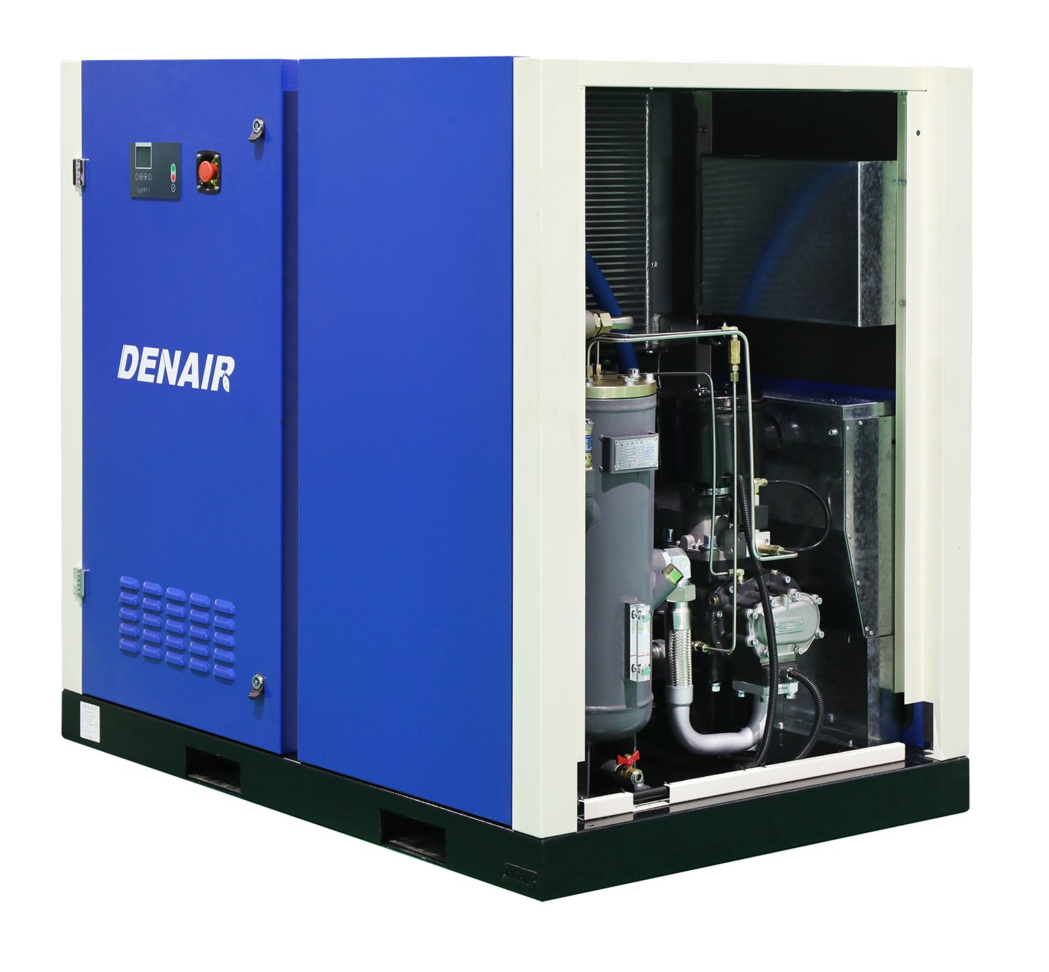 DENAIR DAV turtallsstyrt kompressor sidevisning